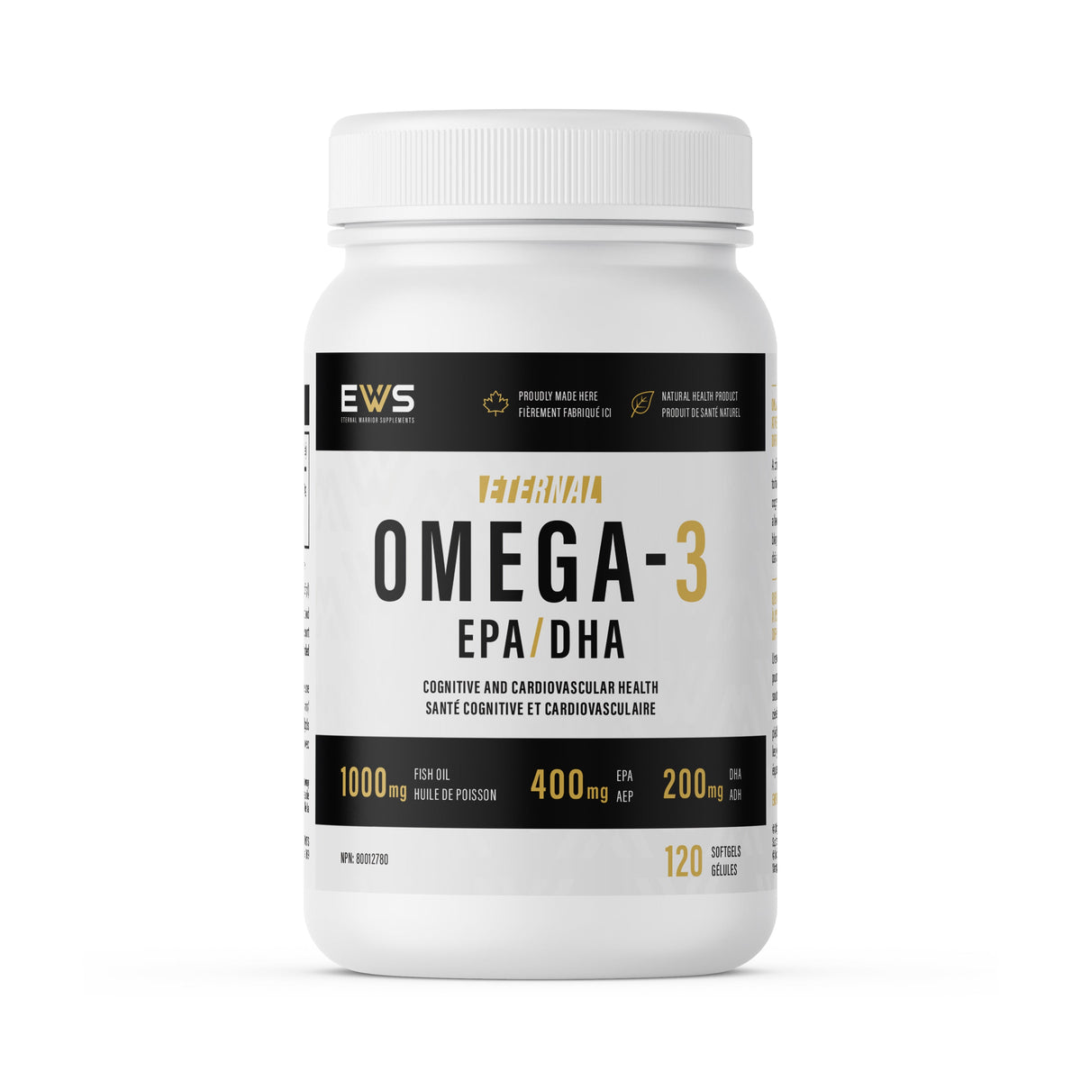 Eternal Omega-3 EPA/DHA – Pure Fish Oil for Joint, Heart & Brain Health