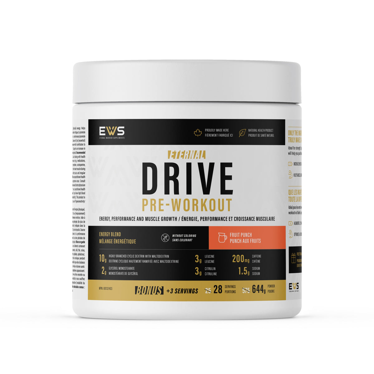 Eternal Drive Pre-Workout – Clean Energy, Pump & Focus Formula