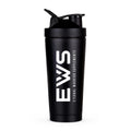 Black EWS Shaker Bottle – Gym Shaker for Protein Shakes & Pre-Workout